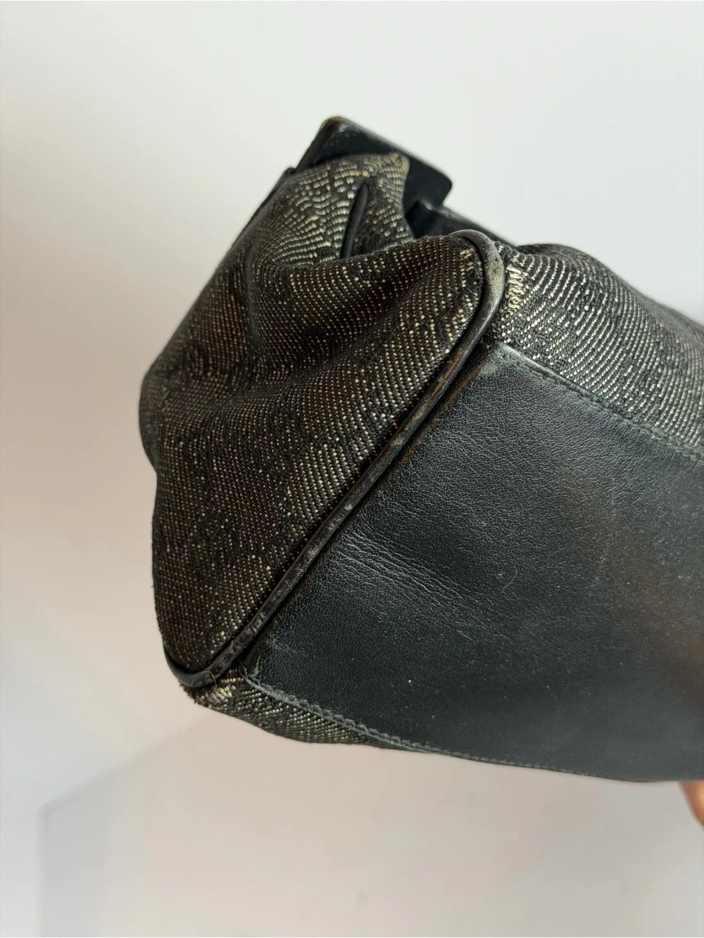 Gucci Y2K GG Monogram Canvas Denim Mini Baguette Style Shoulder Bag - Picture 8 of 16